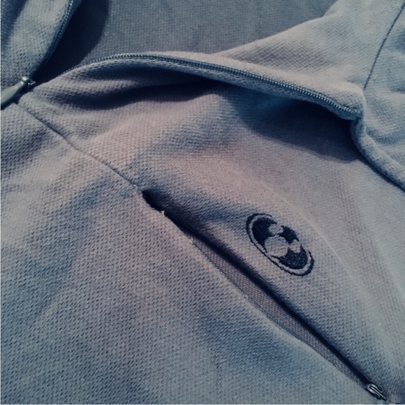 WDW polo shirt Mickey zipper closure hidden pocket soft blue Walt Disney World - Picture 3 of 8